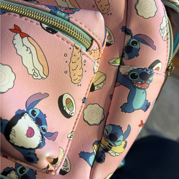 Loungefly Pink Stitch Disney Mini Backpack Bag - Picture 5 of 7